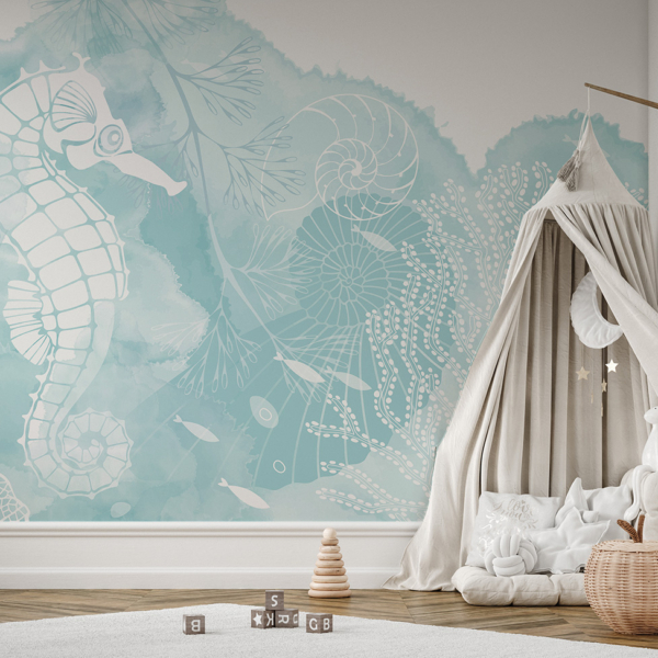 Fotobehang De onderwaterwereld van Seahorse