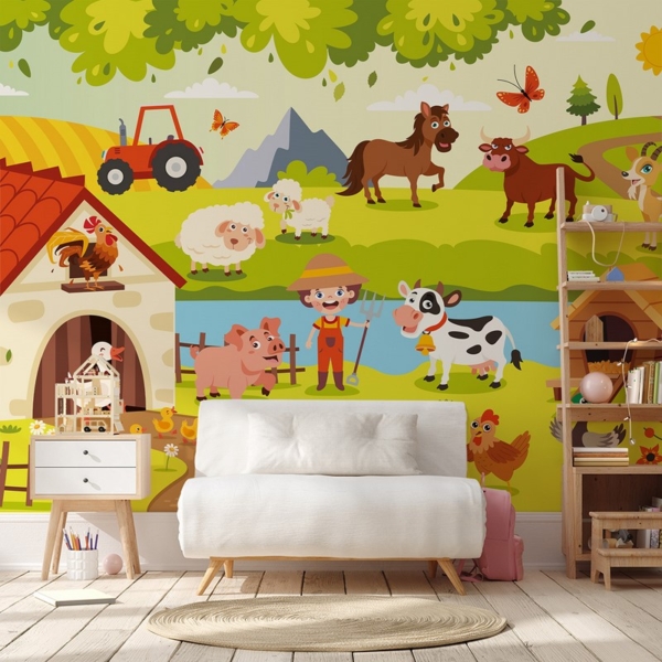 Fotobehang Boerderijavontuur