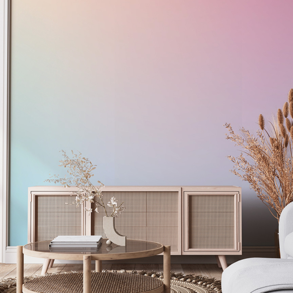 Fotobehang Subtiele regenboog-ombre