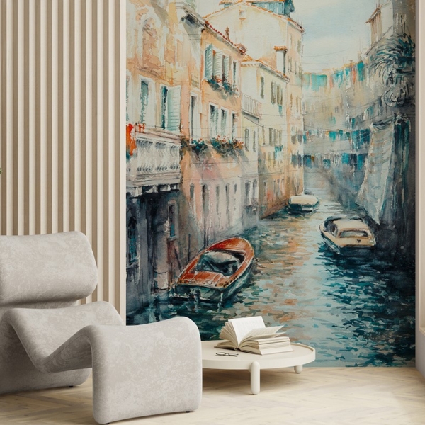 Fotobehang Venetië in aquarel
