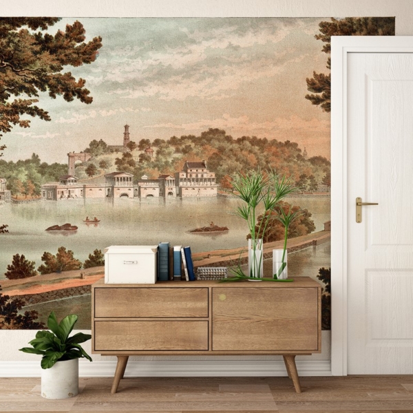 Fotobehang Uitzicht op Fairmount
