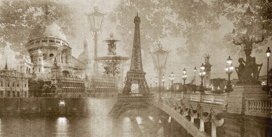 Fototapeta-Wieza-Eiffla-W-Sepii-446377137