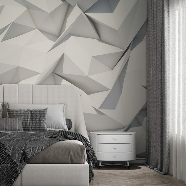 Fotobehang 3D bolle wand