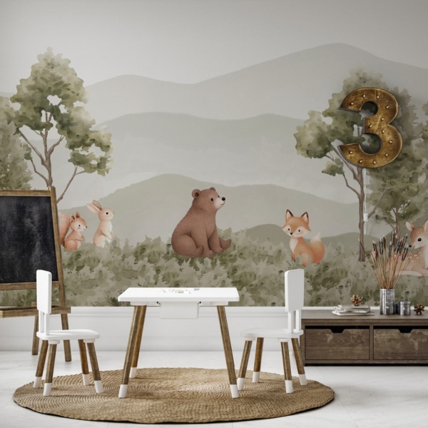 Fotobehang Dieren in de bergen