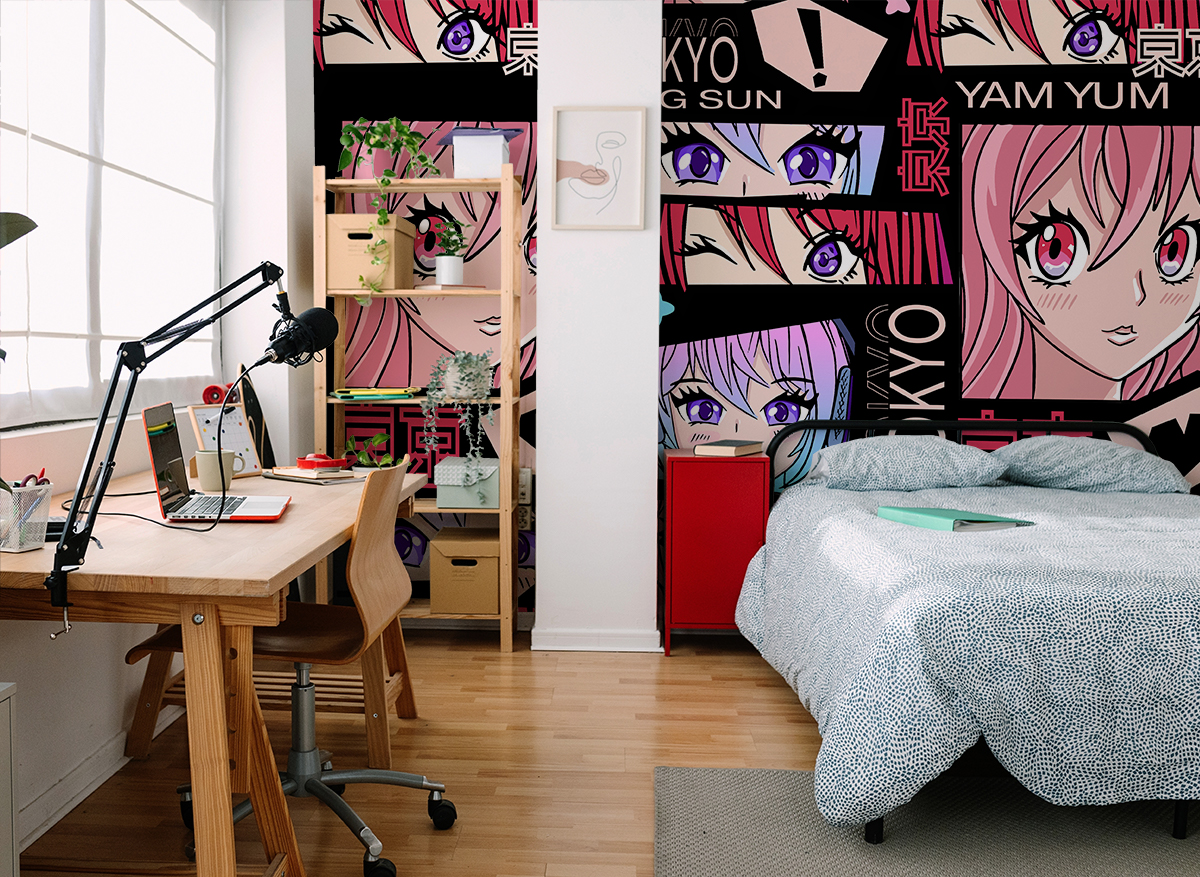Fotobehang Anime voor een tienerkamer