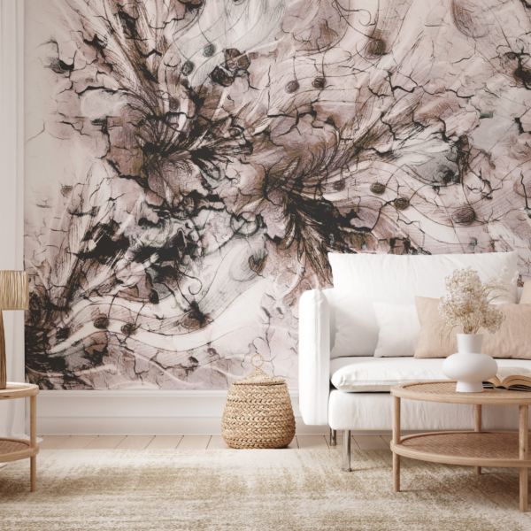 Fotobehang Bloemtijdstructuur