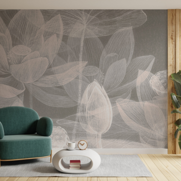 Fotobehang Bloemen op röntgenfoto