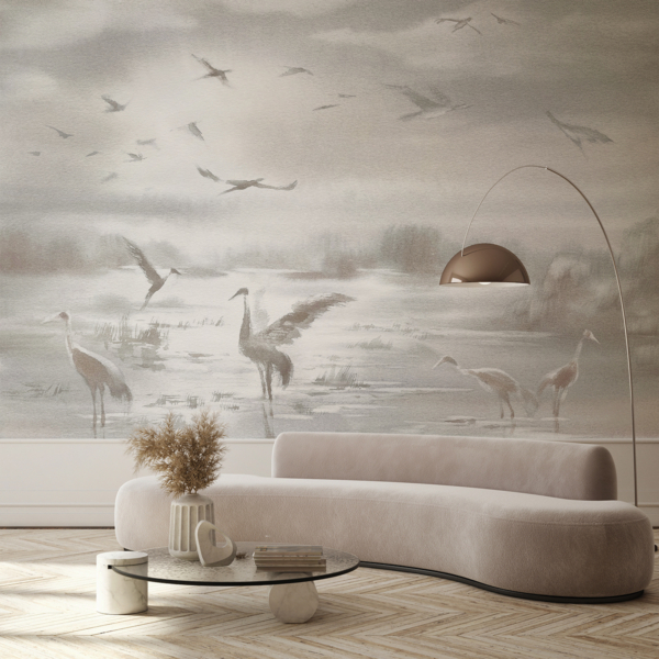 Fotobehang Vogels boven de binnenwateren