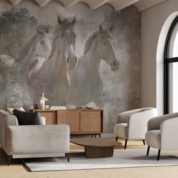 Fotobehang Paarden in galop